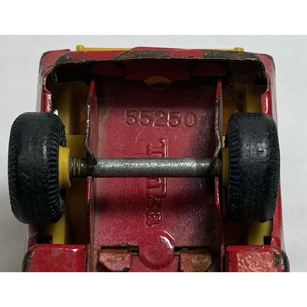 Vintage Tonka 55250 Mini Pumper Fire Truck Red Yellow Pressed Steel 6”